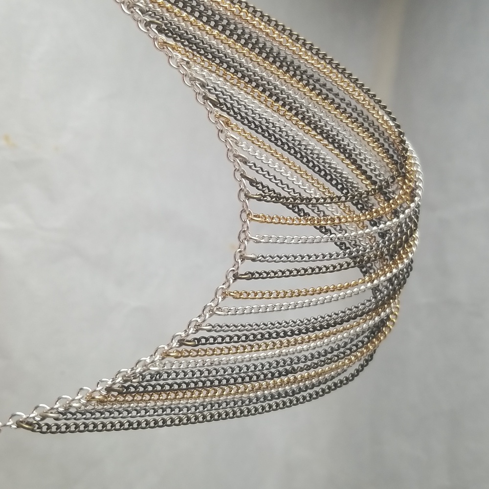 Multi-chain Statement Necklace - Picture 4 of 5